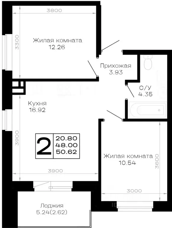 2-к кв. Краснодарский край, Анапа муниципальный округ, Нижняя ... - Фото 1