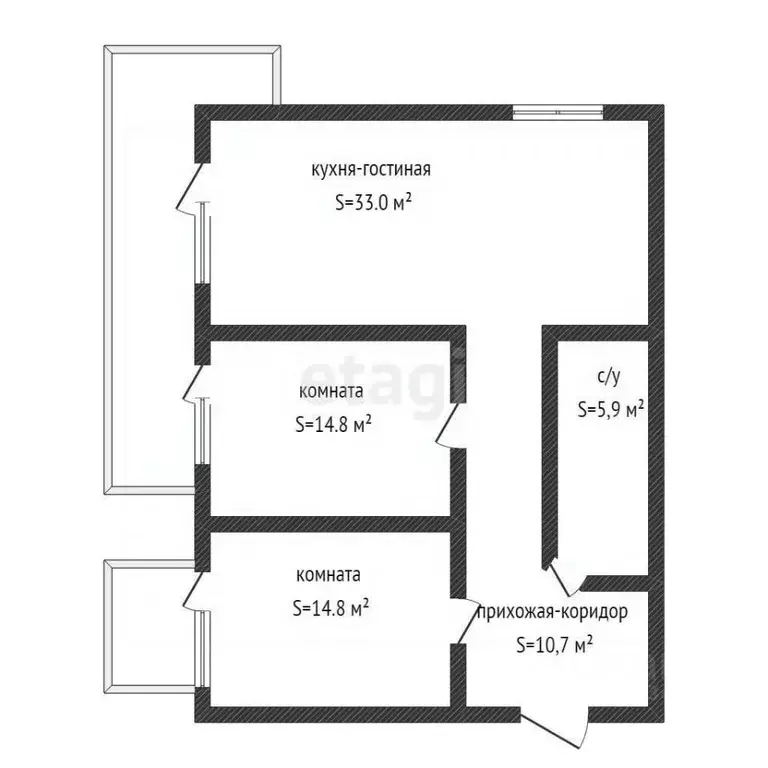 2-к кв. Краснодарский край, Геленджик ул. Тургенева, 29 (79.2 м) - Фото 2