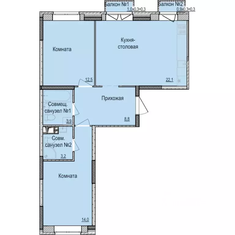 2-к кв. Удмуртия, Ижевск Карлутский жилрайон, 3-й мкр, Скандинавия ... - Фото 1