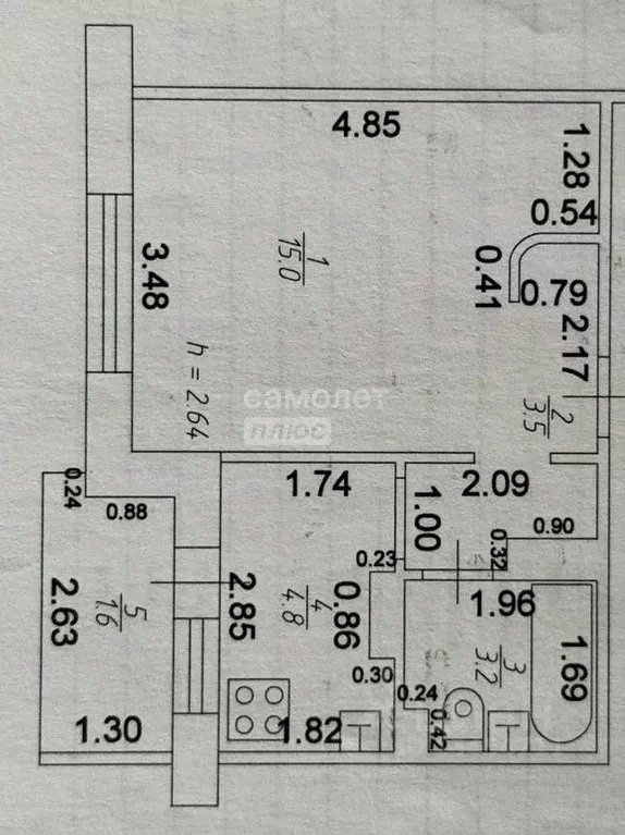 1-к кв. Татарстан, Казань просп. Победы, 22 (30.0 м) - Фото 2