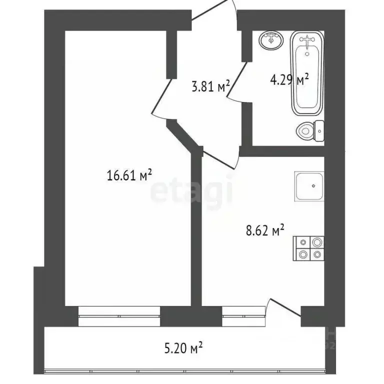 1-к кв. Ярославская область, Ярославль ул. Карла Либкнехта, 6 (33.3 м) - Фото 2