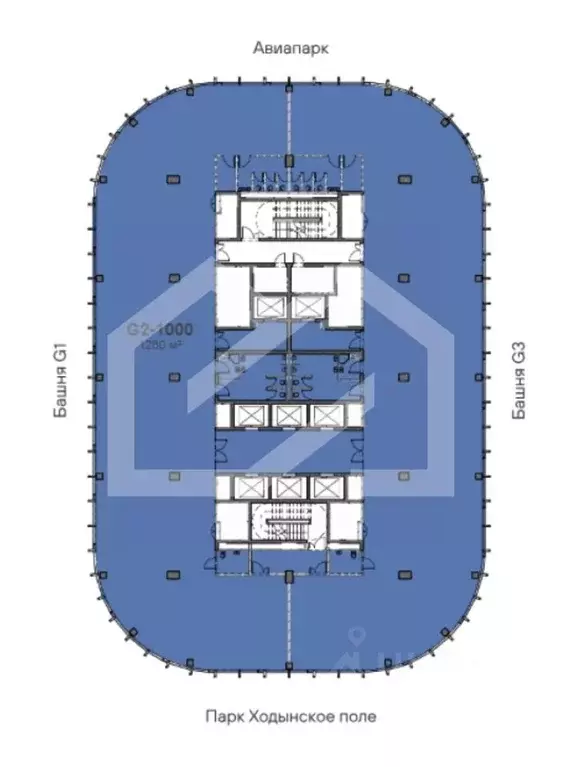 Помещение свободного назначения в Москва Ходынский бул., 20А/2 (1252 ... - Фото 2
