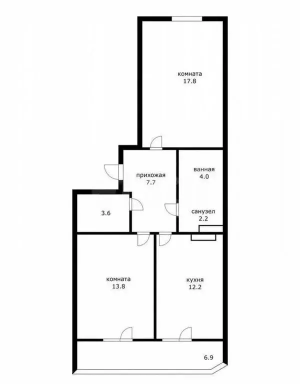 2-комнатная квартира: Краснодар, улица имени Героя Георгия ... - Фото 1