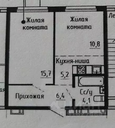 2-к кв. Новосибирская область, Новосибирск Одоевский жилой комплекс, 3 ... - Фото 0