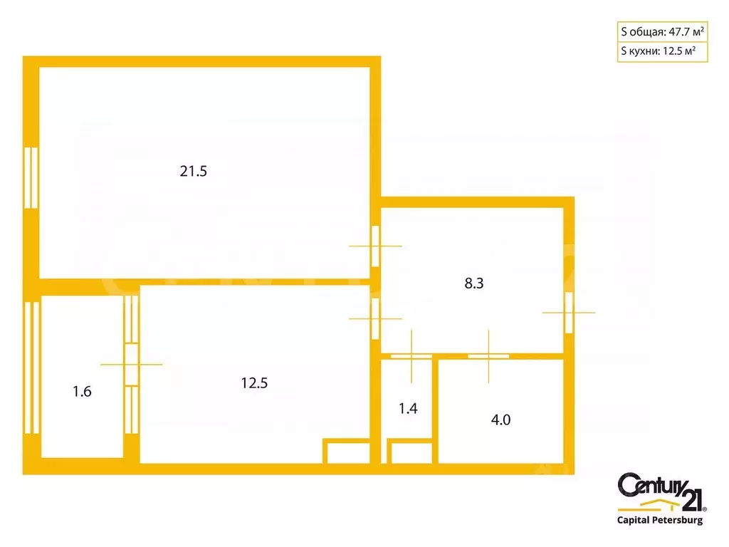 1-к кв. Санкт-Петербург Кирочная ул., 70 (48.2 м) - Фото 1