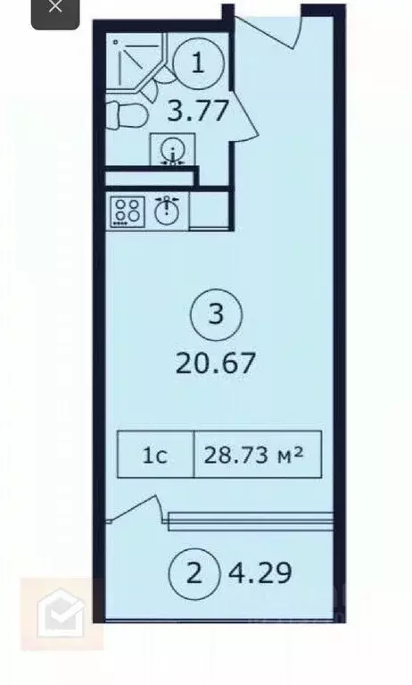 Студия Крым, Феодосия муниципальный округ, Коктебель пгт ул. ... - Фото 1