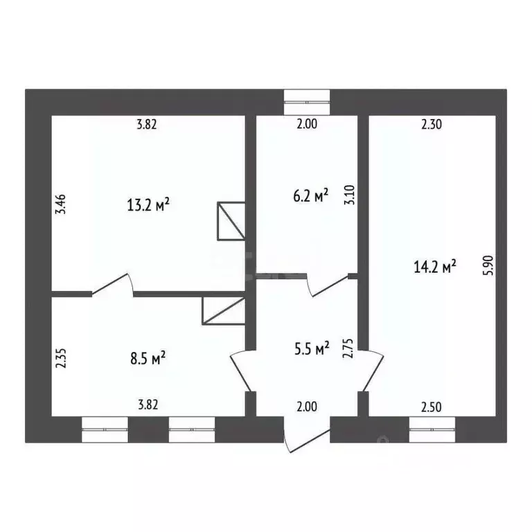2-к кв. Крым, Симферополь ул. Таврическая (47.6 м) - Фото 1