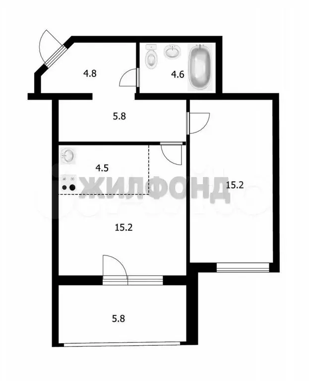 1-к. квартира, 50,1 м, 10/10 эт. - Фото 0