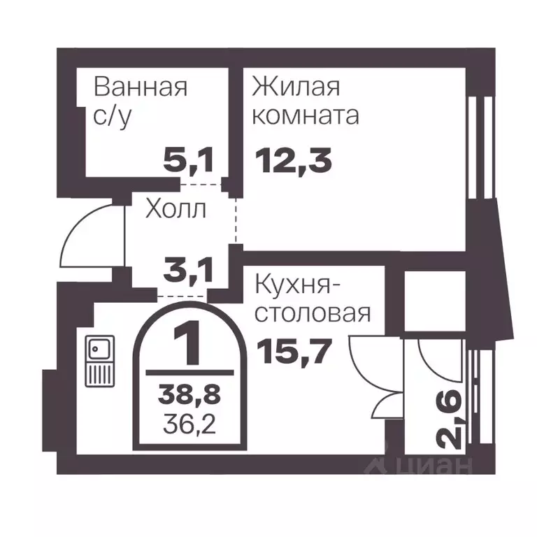 1-к кв. Челябинская область, Челябинск просп. Ленина, 19В (36.2 м) - Фото 0