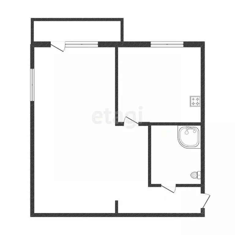 1-к кв. Иркутская область, Иркутск пер. Гершевича, 1 (30.7 м) - Фото 2
