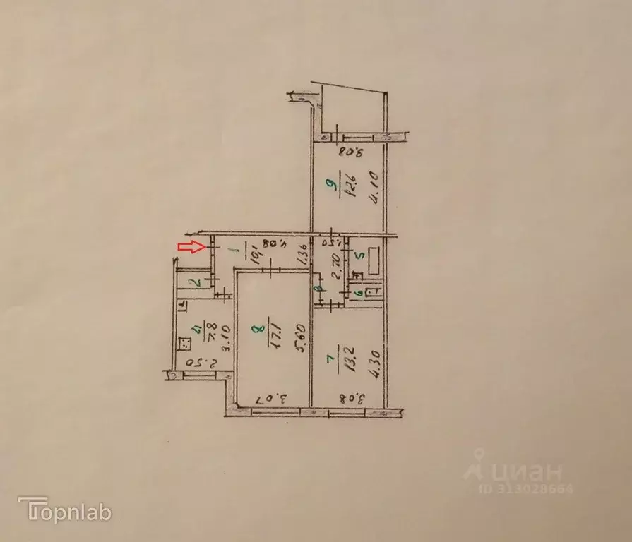 3-к кв. Орловская область, Орел ул. Космонавтов, 5 (66.2 м) - Фото 2
