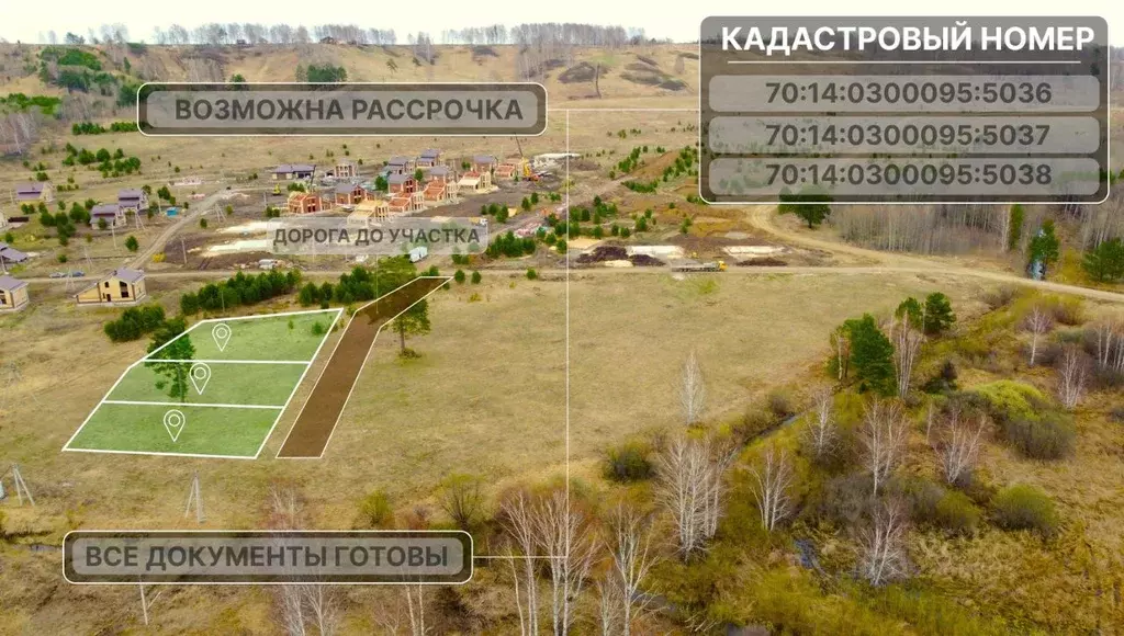 Участок в Томская область, Томский район, с. Коларово ул. Удачная ... - Фото 0