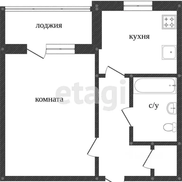 1-к кв. Тюменская область, Тобольск 9-й мкр, 18 (28.1 м) - Фото 2