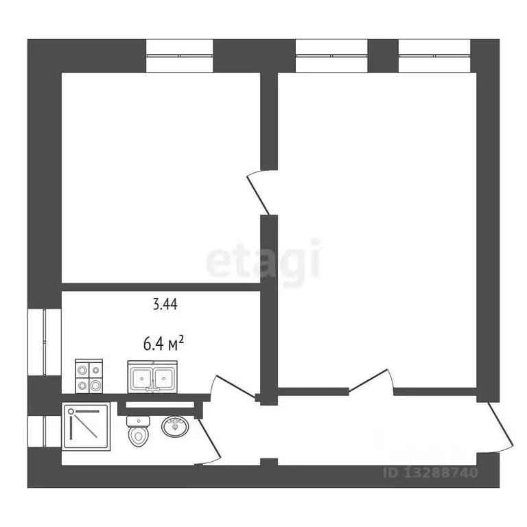 2-к кв. Орловская область, Орел ул. 8 Марта, 21 (44.8 м) - Фото 1