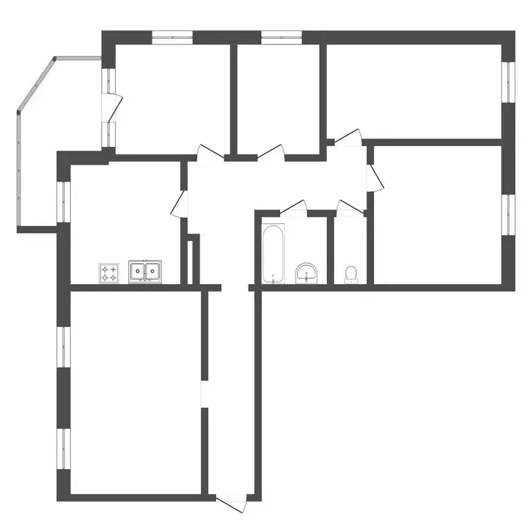 5-комнатная квартира: Тюмень, улица Николая Чаплина, 126 (91 м) - Фото 1