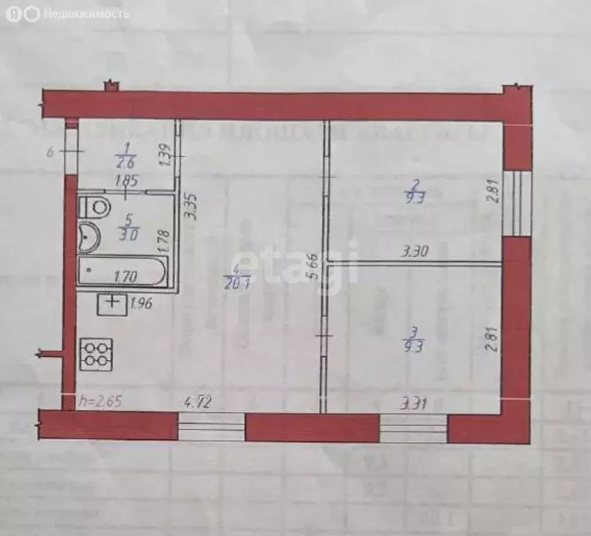 2-комнатная квартира: Ижевск, улица 9 Января, 63 (44.3 м) - Фото 1