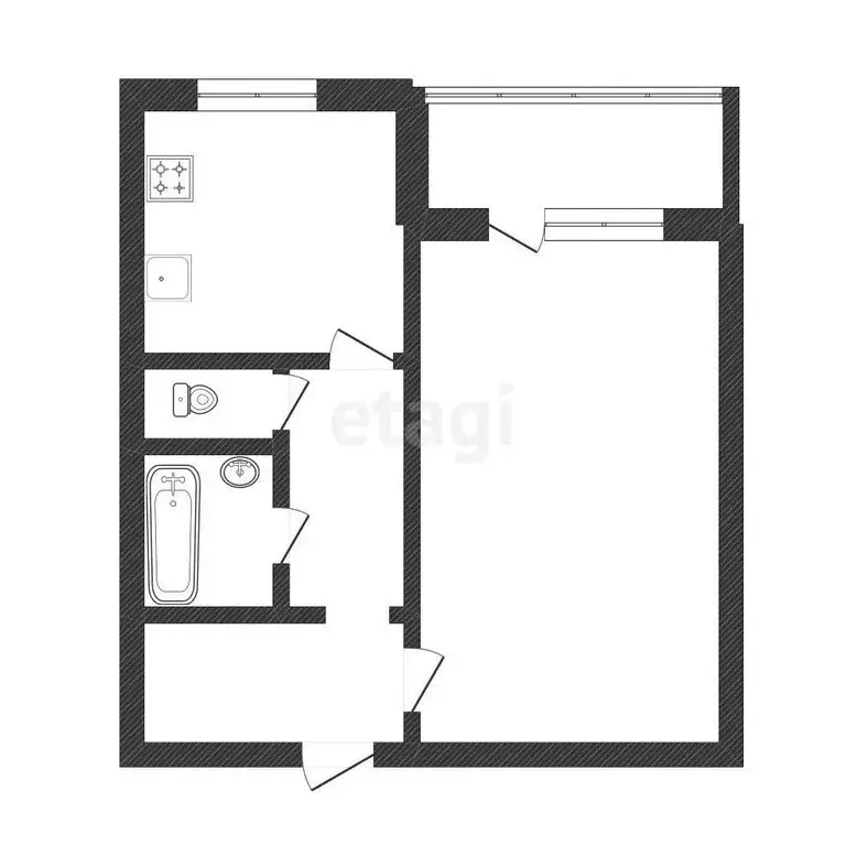 1-комнатная квартира: Воронеж, улица 45-й Стрелковой Дивизии, 223 ... - Фото 1