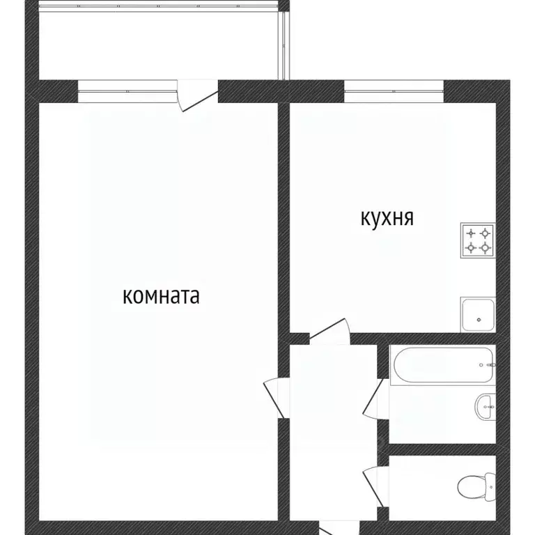 1-к кв. Белгородская область, Белгород ул. Макаренко, 34 (38.0 м) - Фото 2