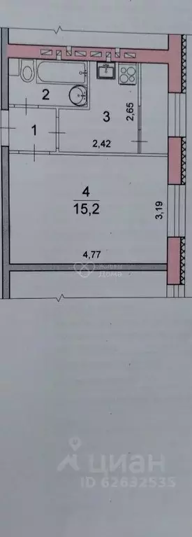 1-к кв. Волгоградская область, Волгоград ул. Ломоносова, 85 (24.8 м) - Фото 1