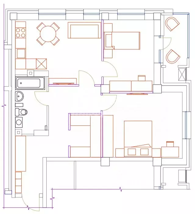 3-к кв. Омская область, Омск просп. Королева, 7 (71.6 м) - Фото 2