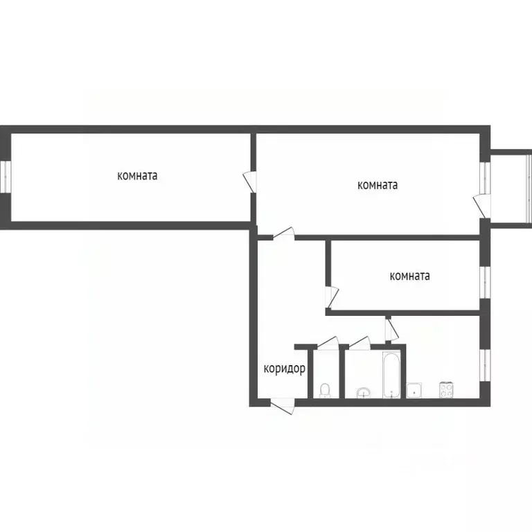 3-к кв. Бурятия, Улан-Удэ бул. Карла Маркса, 29А (49.0 м) - Фото 1