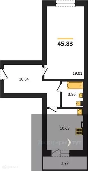 Продаётся 1-к квартира, 45.83 м - Фото 0