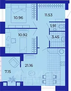3-к кв. Брянская область, Брянск ул. Ильи Иванова, 5 (67.08 м) - Фото 1