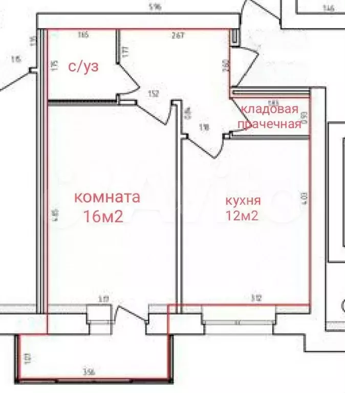 1-к. квартира, 38,3 м, 8/9 эт. - Фото 0