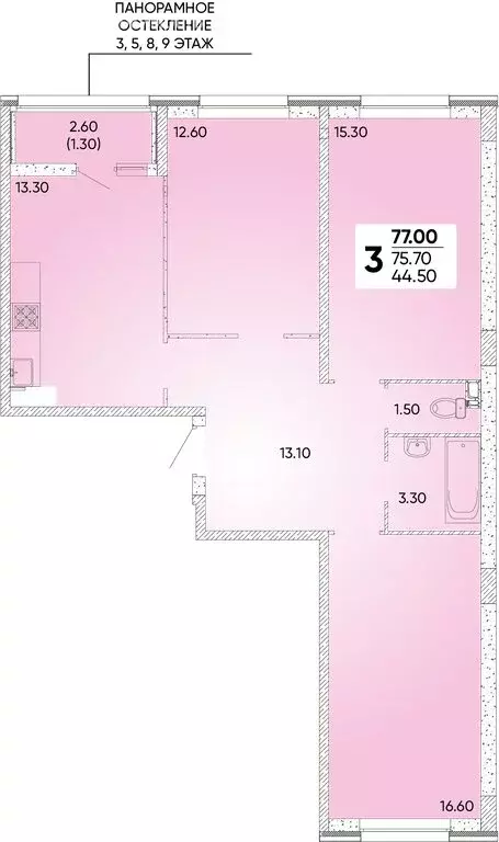 3-комнатная квартира: Краснодар, улица Доблести, 10 (77 м) - Фото 0