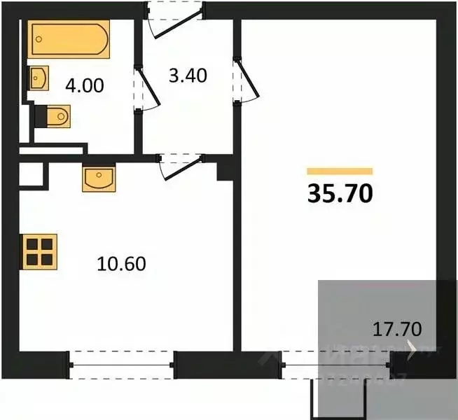 1-к кв. Воронежская область, Воронеж ул. Загоровского, 5/4 (35.7 м) - Фото 0