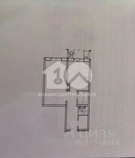 1-к кв. Новосибирская область, Новосибирск ул. Виктора Шевелева, 34 ... - Фото 2