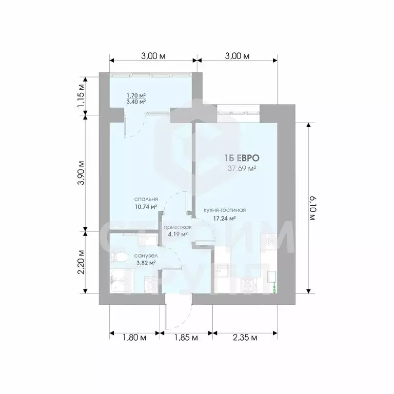 1-комнатная квартира: Владимирская область, Суздаль (37.69 м) - Фото 1