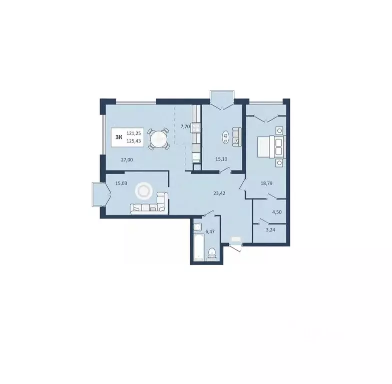 3-к кв. Ставропольский край, Кисловодск  (125.43 м) - Фото 1