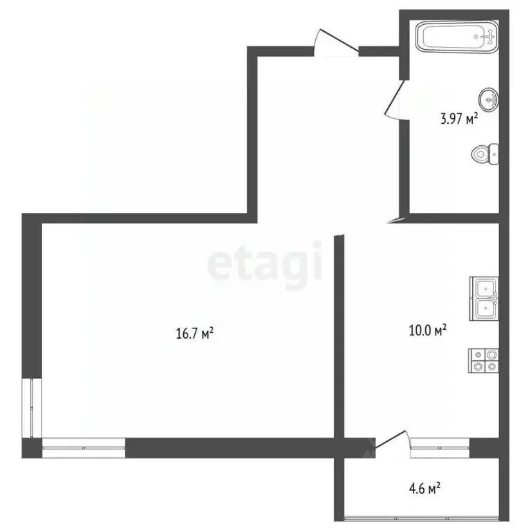 1-к кв. Московская область, Реутов Садовый проезд, 9 (35.0 м) - Фото 2