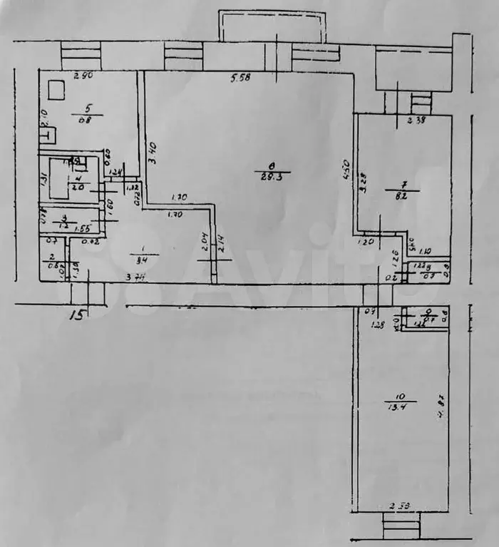 3-к. квартира, 71,5 м, 5/9 эт. - Фото 0