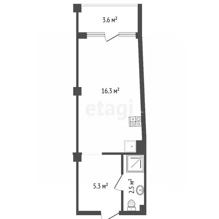 Студия Крым, Ялта муниципальный округ, Отрадное пгт спуск Морской, 3 ... - Фото 2