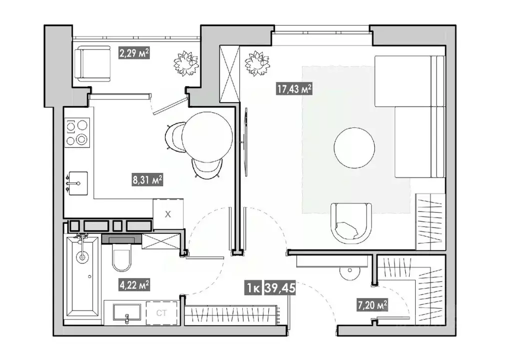 1-к кв. Приморский край, Артем  (39.45 м) - Фото 1