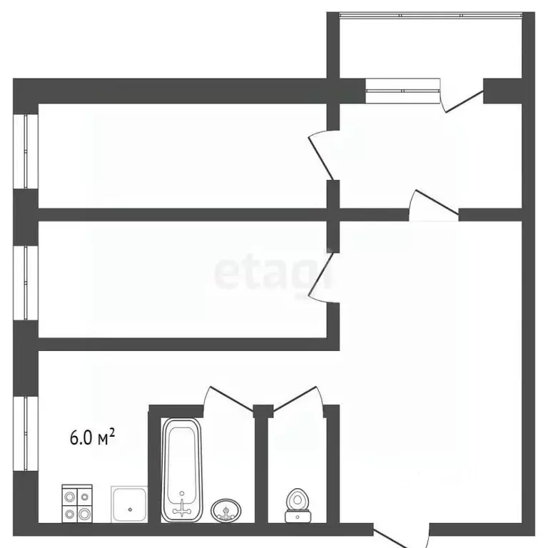 3-к кв. Саратовская область, Балашов ул. Автомобилистов, 5 (52.6 м) - Фото 1