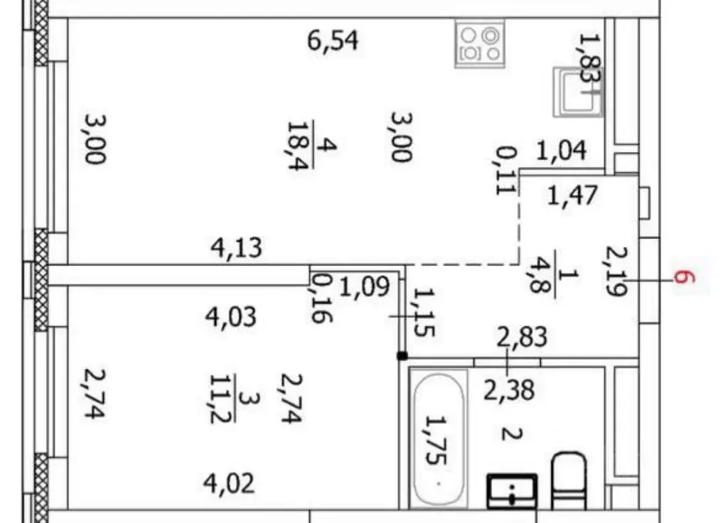 1-к кв. Свердловская область, Екатеринбург ул. Московская, 251 (38.6 ... - Фото 2