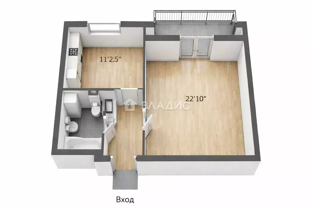 1-комнатная квартира: Москва, Дмитровское шоссе, 55А (42.2 м) - Фото 1