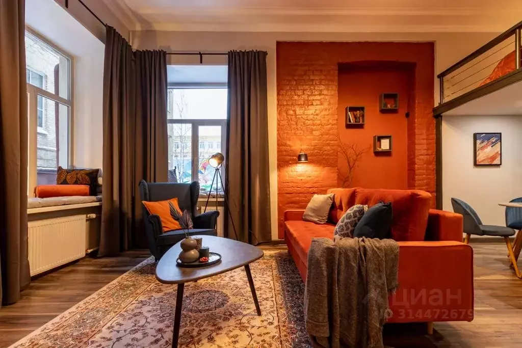 Студия Санкт-Петербург ул. Чехова, 11-13Б (40.0 м) - Фото 1