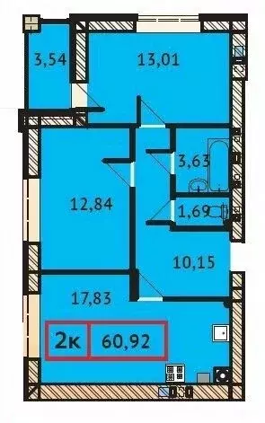 2-к кв. Ивановская область, Иваново Ивановская ул. (60.92 м) - Фото 0