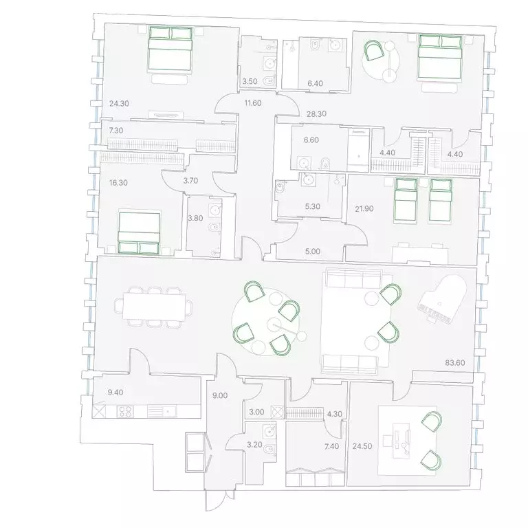 4-комнатная квартира: Москва, Софийская набережная, 34с3 (297.2 м) - Фото 0