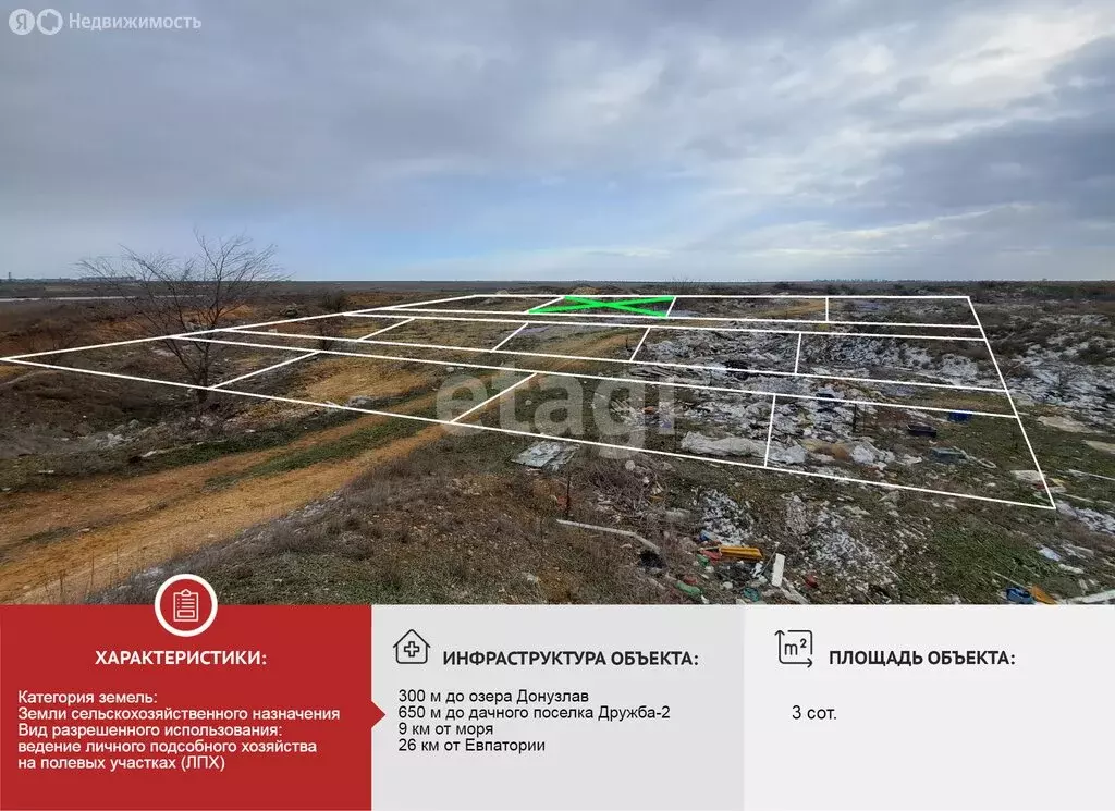 Участок в Сакский район, Штормовское сельское поселение, садоводческое ... - Фото 2