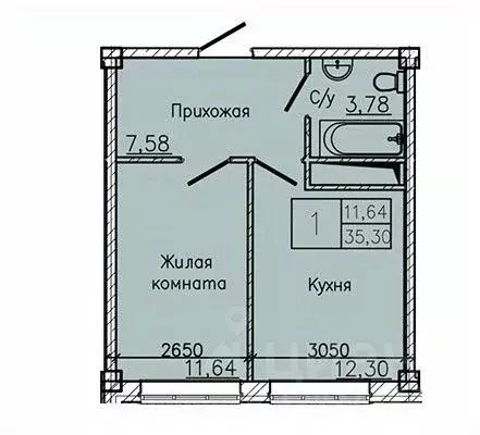 1-к кв. Ставропольский край, Пятигорск ул. Ермолова, 28А (36.49 м) - Фото 1
