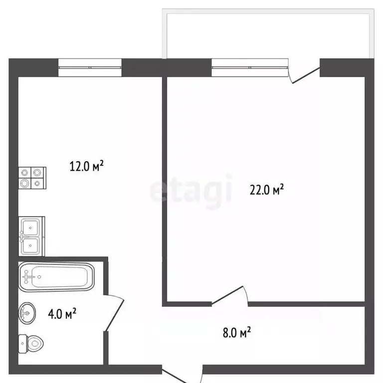 1-к кв. Самарская область, Самара ул. Георгия Димитрова, 14 (46.0 м) - Фото 1
