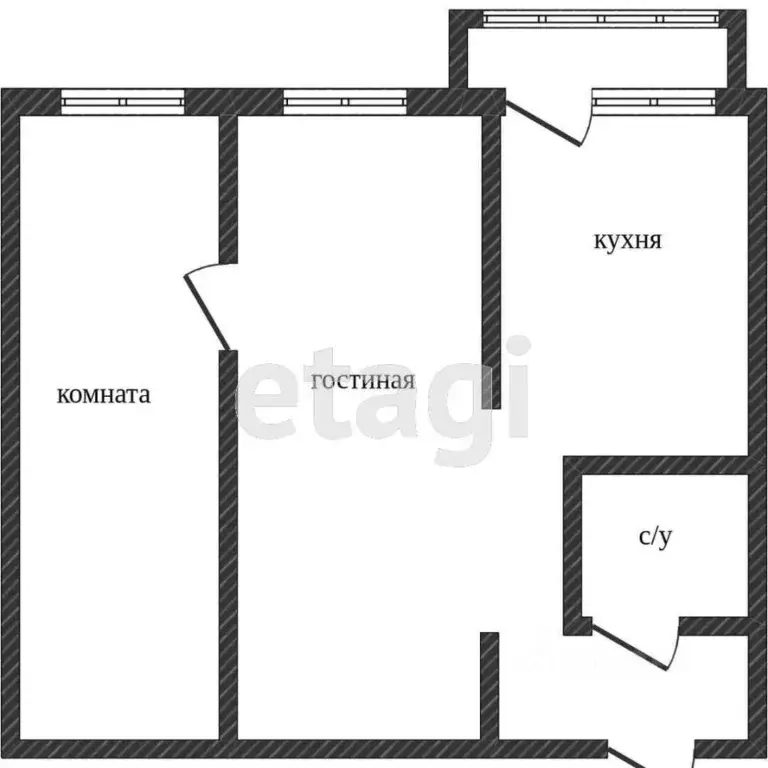 2-к кв. Хабаровский край, Хабаровск Трехгорная ул., 63Б (37.5 м) - Фото 0
