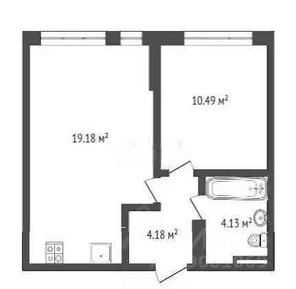 1-к кв. Тюменская область, Тюмень ул. Павла Никольского, 10 (38.6 м) - Фото 1