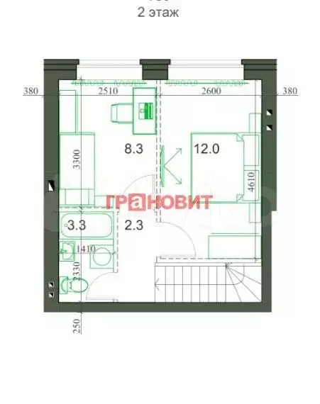 2-к. квартира, 57 м, 1/2 эт. - Фото 1