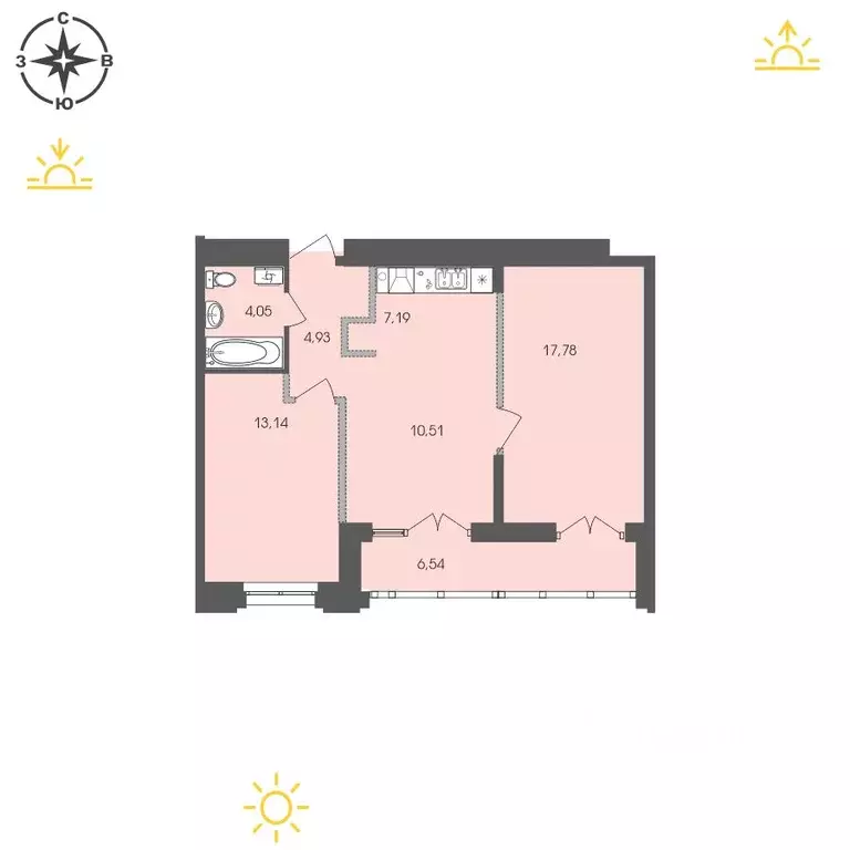 2-к кв. иркутская область, иркутск энергетиков мкр, (64.14 м) - Фото 0